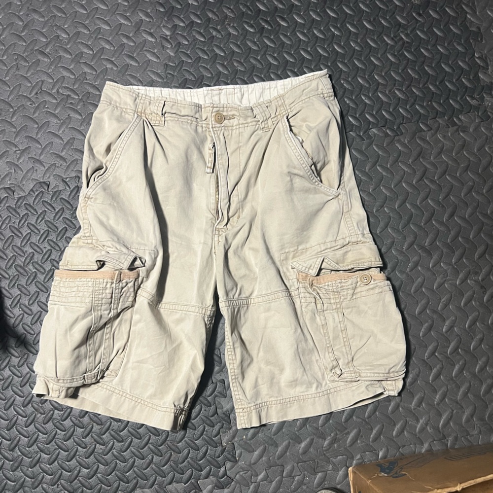 NOBO Tan Cargo Shorts Relaxed Fit Cotton Blend